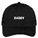 Trendy Apparel Shop Daddy Embroidered Low Profile Cotton Cap Dad Hat - Black