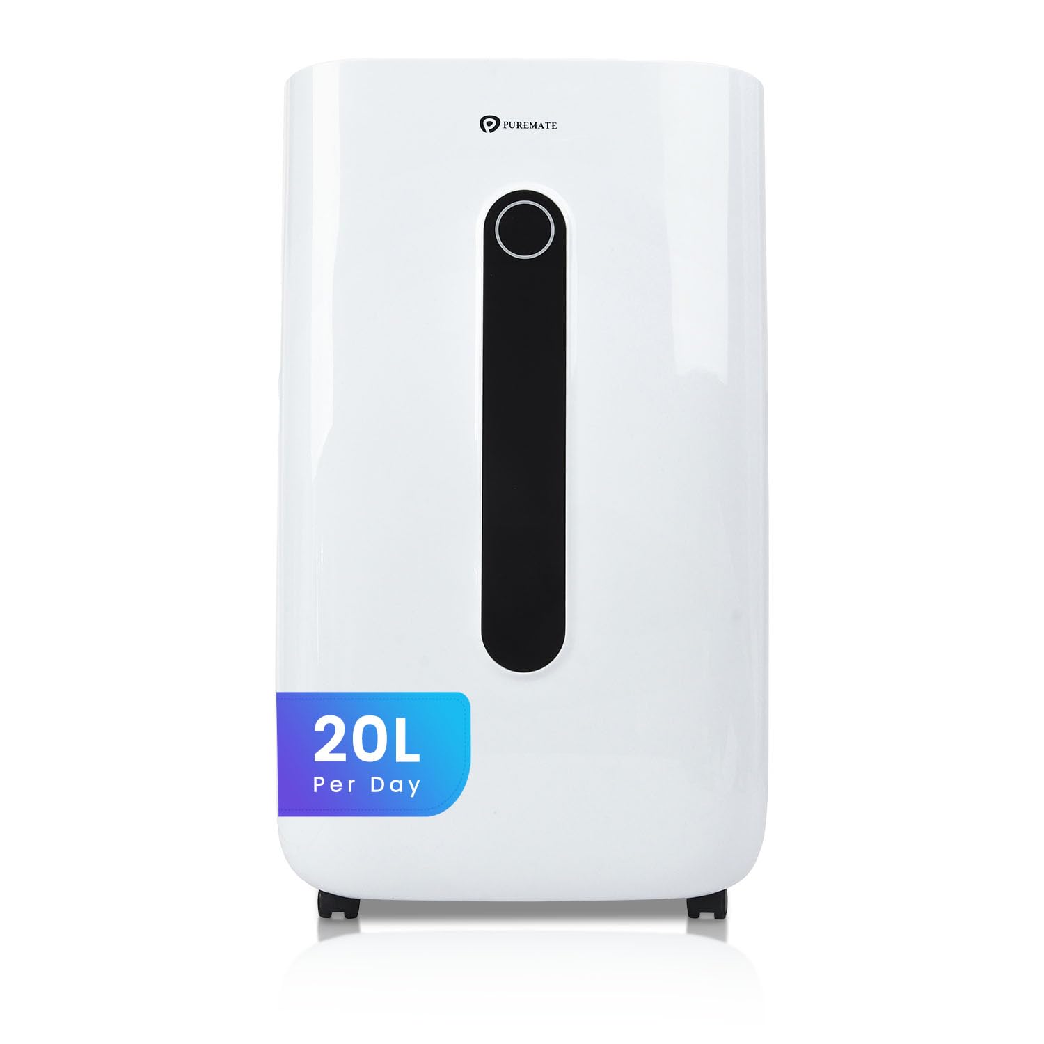 PureMate​ 20L Dehumidifier ​for Home, Adjustable​ Humidity Sensor​, Digital Display​, Large 6.5L​ Tank​, Continuous Drainage, Sleep Mode,​ Laundry Drying​, 24H Timer​, Ideal for Damp​ & Condensation