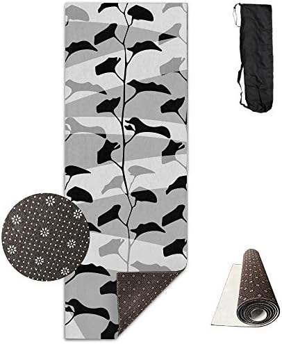Mens Yoga Mat, Plants Outdoor Non Toxic Odorless Eco Wide Exercise Travel Gym Sticky Padded Yoga Mat Rug Carpet With Free Carry Bag For Women Men Kids