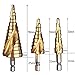 RUIMI Titanium Step Drill Bit Spiral Metric Sizes 3Pcs