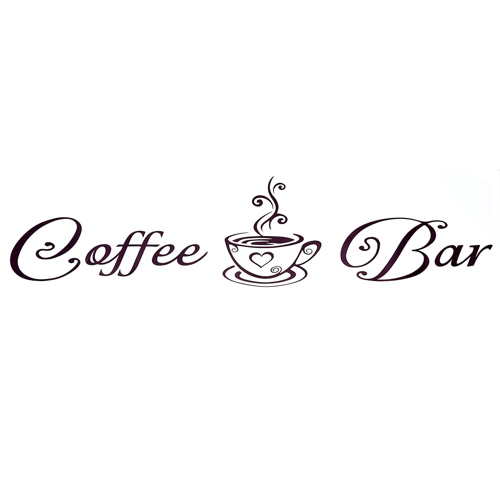 SUPERDANT Coffee Bar Wall Sticker Vintage Coffee Cup Pattern Vinyl Wall Decal Cafe Glass Door Decor Sticker Wall Art for Coffee Bar Cafe Decor 18x56cm