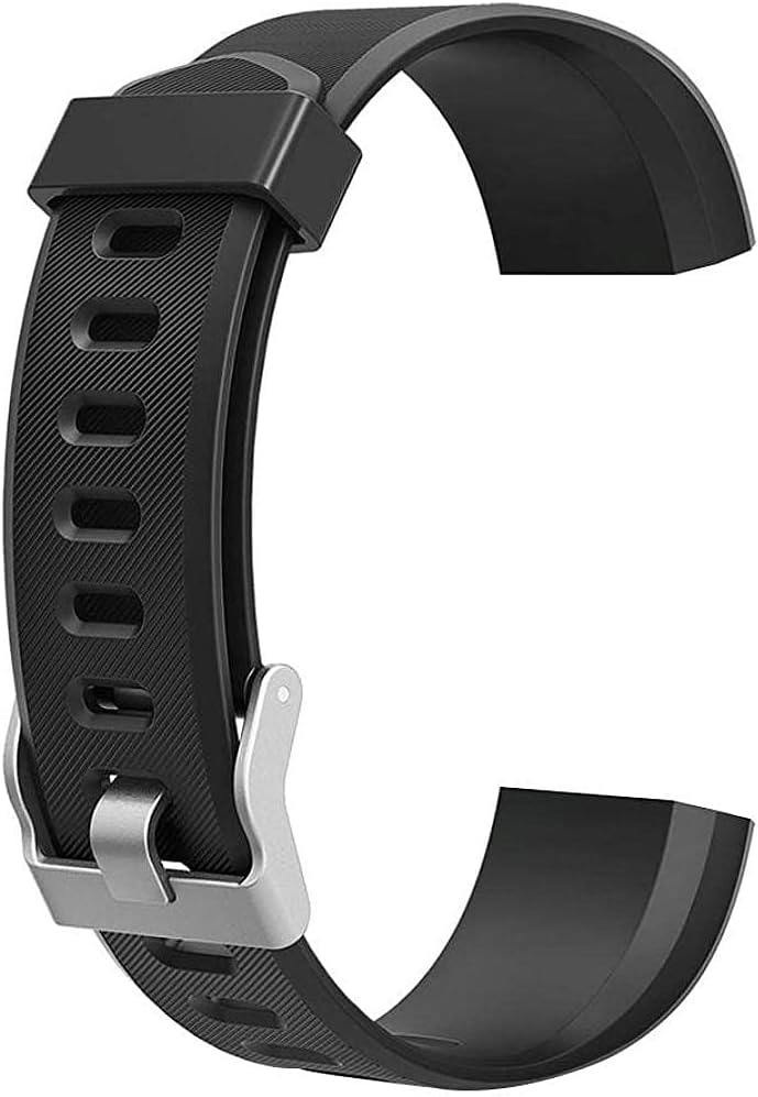 OTOTEC Silicone Watch Strap for ID115Plus HR Smartwatch - Black 170-225mm