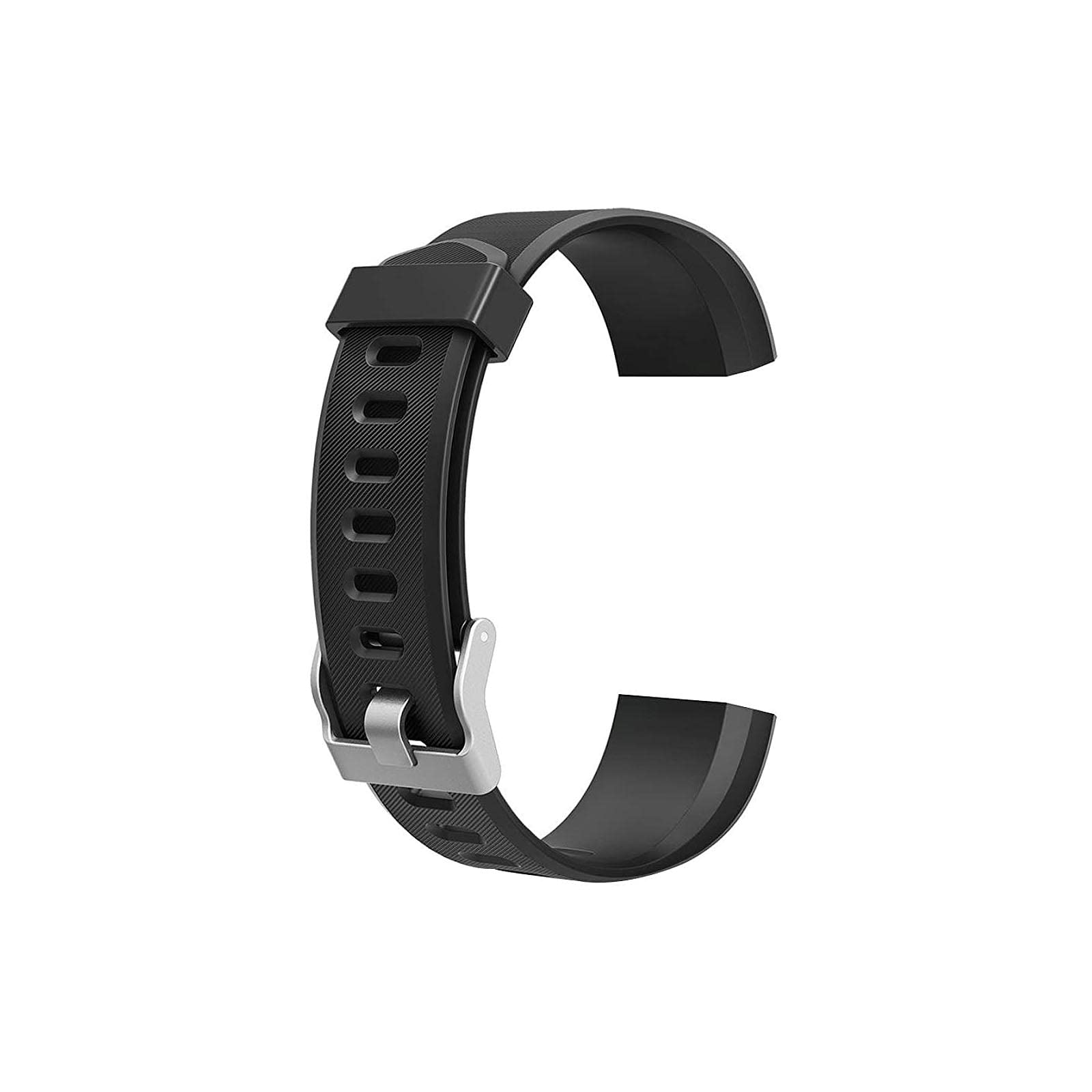 OTOTEC Silicone Watch Strap Compatible with ID115Plus HR Smartwatch Replacement Watch Band Quick Release Wristband for 170mm-225mm Wrist Size Black