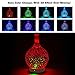 MoKo Essential Oil Diffuser, 100ml Aromatherapy Mist Humidifier, Ultrasonic Air Purifier with 3D Effect Night Light and Auto Shut-Off, Decorative LED Lamp for Office Home Study Yoga Spa - Multi Color
