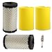 Harbot (Pack of 2 793569 793685 Air Filter/Pre Filter with Spark Plug for Briggs & Stratton Intek 20-21 Gross HP John Deere MIU11511 GY21055 LA125 LA115 D100 D120 D110 L100 Lawn Mower Tractor
