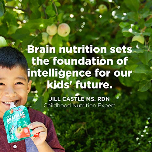 Brainiac Applesauce Pouches with Omega3s, Apple Cinnamon, 10 Count, 3.