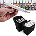 XCSOURCE 40pcs Color Marker Pen Set Alcohol Twin Tip Broad Fine Point for Art Sketch Graphic Black Body TH259