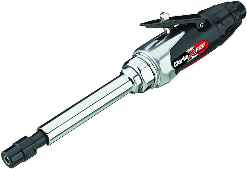 Clarke X-Pro CAT130 Professional ¼” Air Die Grinder with 5” extension, Black