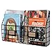 Wall35 Rivista 2 Compartment Multipurpose Wall Mounted Farmhouse Design Basket - Wide Magazine Rack Metal Wire (Black)