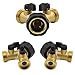 GESURA 2 Way Brass Garden Hose Pipe Connector Splitter Y Shape Valve Adapter Irrigation Tap + Extra 1 Rubber Hose Gasket