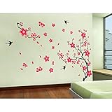 Trolax(TM) DIY Home Decoration Plum Blossom Prunus Mume Flowers Swallow Beautiful View of Spring DIY Wall Stickers Art Decor Mural Room