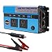 500W Car Power Inverter, Jacknthe DC 12V to 110V AC Digital Display Converter for Car Battery, with 2 AC Outlets 2 Cigarette Lighter Sockets and 9.6A 4 USB Ports DC to AC Inverter
