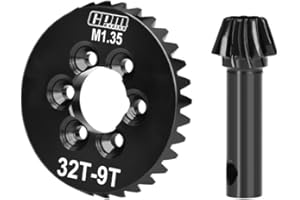 20Cr Steel Spiral-Cut Ring & Pinion Gear Set 32T/9T/1.35Mod for Axial 1:6 SCX6 Jeep JLU Wrangler-AXI05000 / SCX6 Trail Honcho