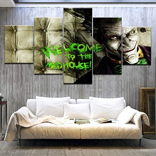 myvovo Movie Framework Modular Wall Art Poster Living Room Home Decoration 5 Panel hero Joker Canvas HD Print Painting Pictures Poster