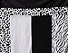 Chezmoi Collection Black and White Micro Fur Zebra with Giraffe Design Window Curtain/Drape Set, with Sheer Backing