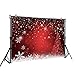 7X5ft Winter Red and Christmas Tree Background for Photography Snowflake Bokeh Photo Backdrop Studio Props Christmas Party Decorations