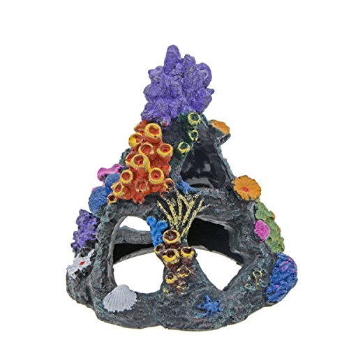 Saim Aquarium Decoration Aqua Landscape Artificial Colorful Mountain Cave Ornament
