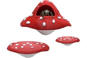 JULANG Jumping Spider Enclosure Accessories – 3 Pcs Jumping Spider Mushroom Styling Platforms with Magnetic Mounting for Climbing, Resting and Exploration