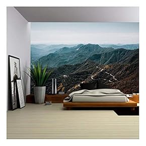 Mountains Landscape - Removable Wall Mural | Self-Adhesive Large Wallpaper - 66x96 inches