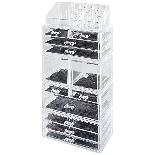 Laroc Clear Acrylic Beauty Cosmetic Organiser Makeup Drawers Tray