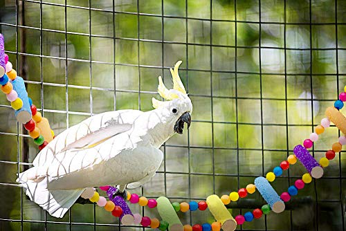 Bird Ladder Parrot Toys, Rough Surface Perch Grinding Nail Cage Accessories Toys for Parakeet Cockatiel Small and Medium Bird