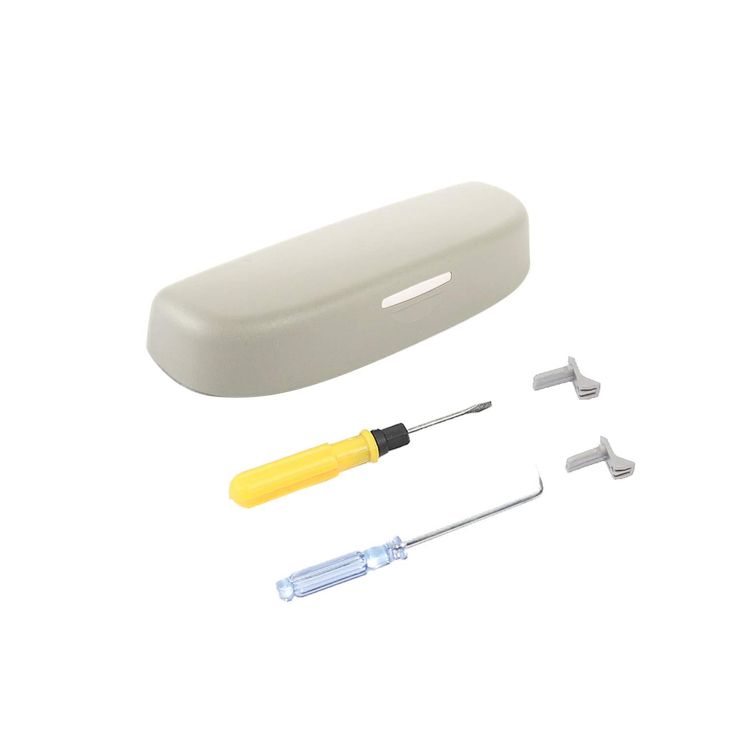 CDEFG Car Front Sunglasses Holder for Honda HR-V Civic CRV Glasses Box ABS Sunglasses Case Auto Glasses Storage Box Organizer (Grey)