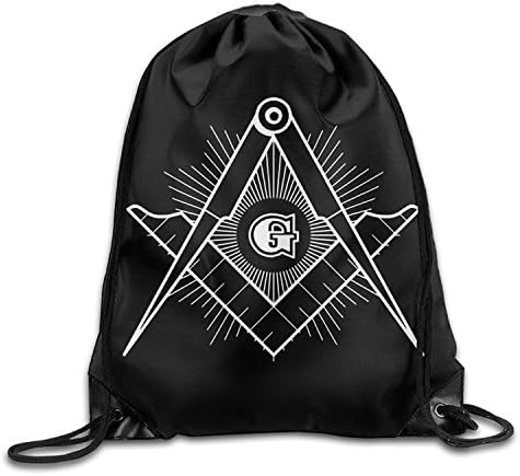 Masonic Square Compass God Eyes Symbol Sign Cool Drawstring Backpack String Bag