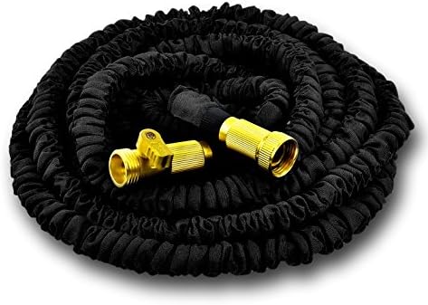 WORLD'S STRONGEST Expandable Garden Hose with MADE IN USA inner tube material, Garden Hose Expanding Hose Flexible Hose Water Hose Expandable Hose (Black, 50 ft)