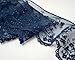 NAVY Flower Embroidered tulle lace Trim, 3-1/4 Inch by 1 Yard, STEP-3801