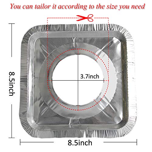 Aluminum Foil Square Stove Burner Covers Disposable Heavy Thick Quality