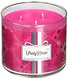 Bath & Body Works Candle 3 Wick 14.5 Ounce 2015 Party Dress