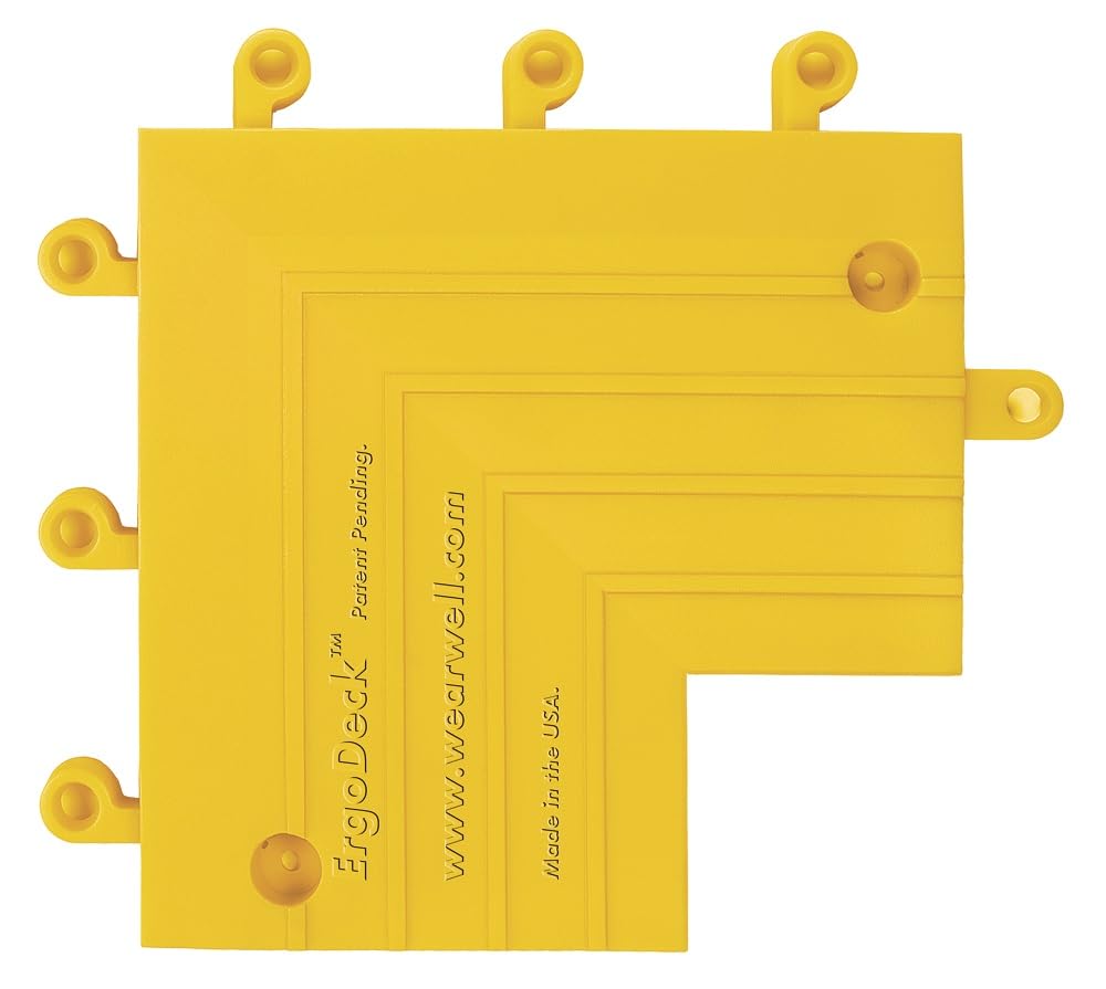 Wearwell 560.78x6x9x9YL ErgoDeck Mat, Inside Corner, 15 cm x 23 cm x 23 cm, Yellow