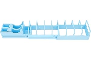 Hamwesh 18 Strip Desktop Tape Dispenser, Extendable Tape Dispenser for Packaging with 2 Rolls, Multi Roll Ribbon Cutting Mach