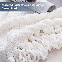 Bedsure Throw Blanket for Couch – Cream White