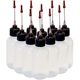 Liberty Products 10-2oz Plastic Squeeze Bottles 1.5" Stainless Applicators