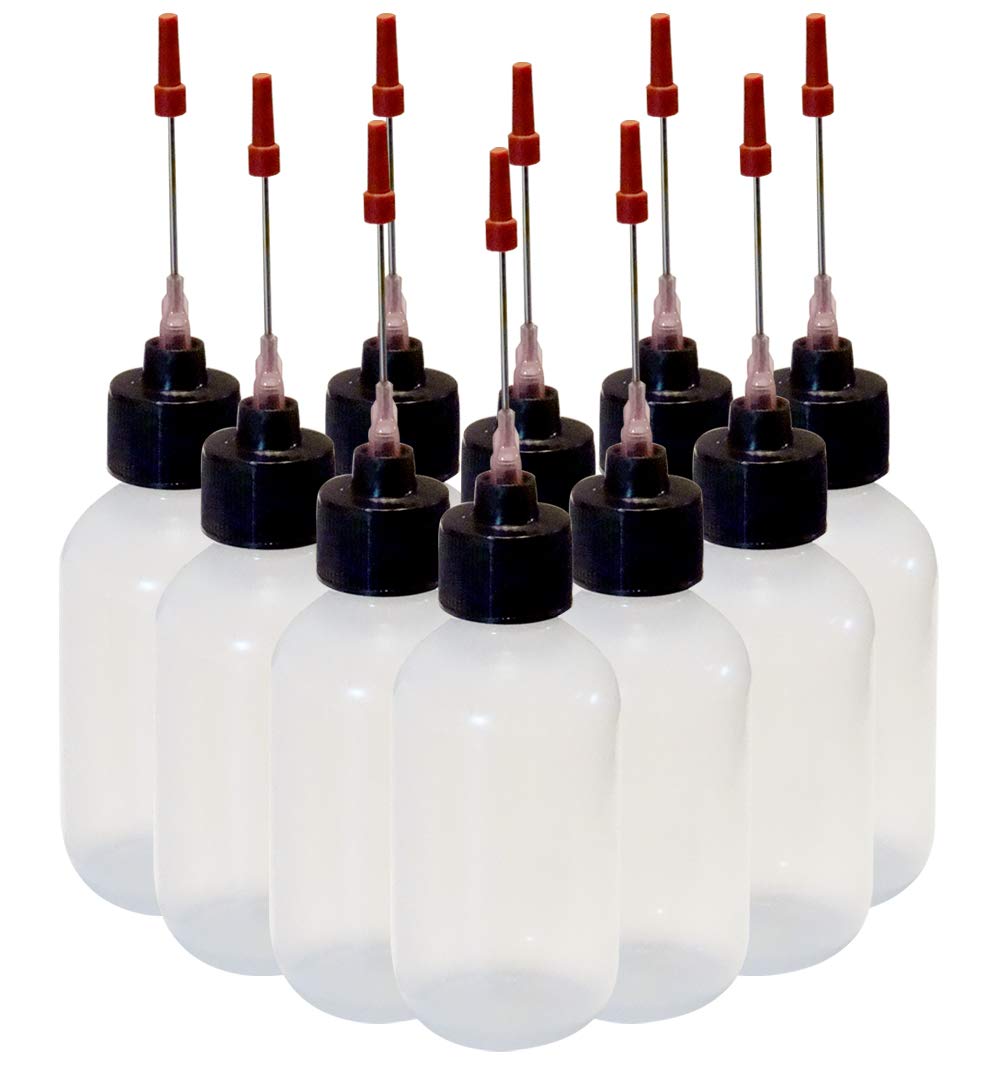 Liberty Products 10-2oz Plastic Squeeze Bottles 1.5" Stainless Applicators