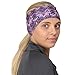 TrailHeads Women's Print Ponytail Headband – 12 prints - Made in USA - purple geometric