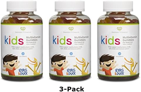 AMANAH VITAMINS - ILYAS &amp; DUCK Children's Multivitamin Gummies (3 Pack) - HALAL VITAMINS - 120 Count Each