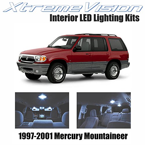 Click Here to See More Images XtremeVision Mercury Mountaineer 1997-2001 (11 Pieces) Cool White Premium Interior LED Kit Package + Installation Tool
