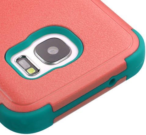 Galaxy S7 Case, LUXCA [Shock Absorb] Hybrid Dual Layer [Heavy Duty] Defender Protective Case Cover for Samsung Galaxy S7 (Baby Red Teal)