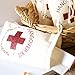 Ling’s moment 10pcs 4x6 inches In Sickness and In Health Hangover Kit Bags with GLITTER RED CROSS Bachelorette Party Gift Bags Recovery Kit Favor Bag Wedding Welcome Bag Cotton Muslin Drawstring Bag