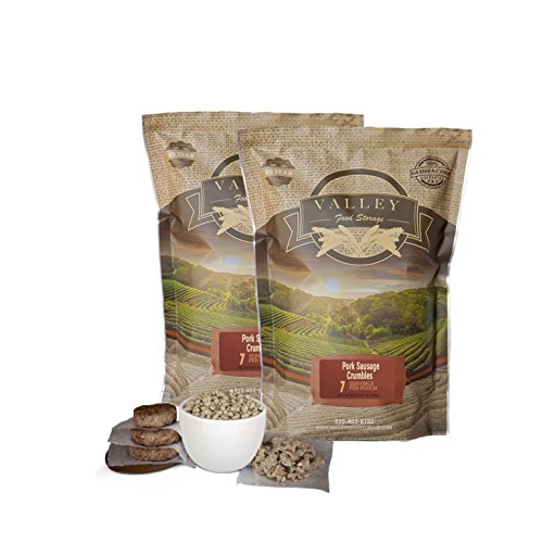 Freeze Dried Meats for Lunch and Dinner Meals (7 Servings of Sausage Crumbles) - Long Term Emergency Food Supply by Valley Food Storage - Thumbnail 4