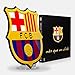 FC Barcelona soccer crest shield acrylic to hang on wall with stand same as on Messi Neymar Barcelona jersey