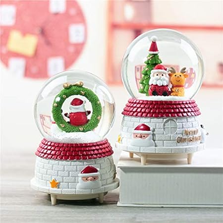 Boîte à Musique Maison Bonhomme De Neige Boule De Cristal