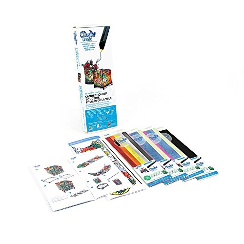 3Doodler Create 4 Pack Plastic Bundle with Candle Holder Stencil (3D Pen Not Included)