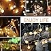 B-right Led Globe String Lights Indoor 50 LEDs Globe Fairy String Lights Battery Operated, Decorative Ball String Lights for Bedroom/Dorm Room（Warm White）