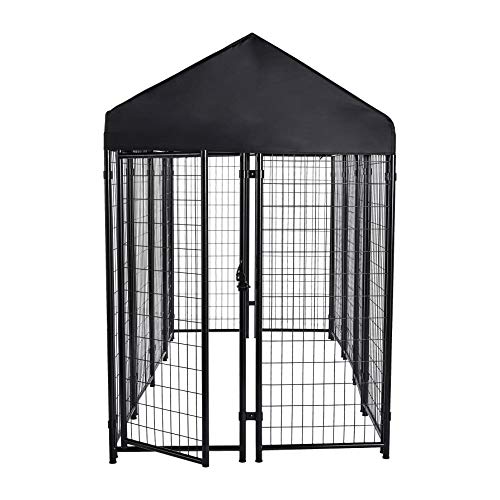 Amazon Basics Welded Outdoor Wire Crate Kennel, Large (102 x 48 x 72