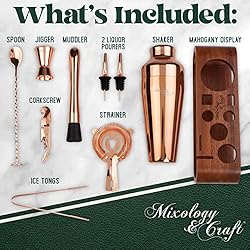 Mixology Bartender Kit: 10-Piece Bar Tool Set with