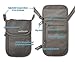 RFID Blocking Neck Stash Passport, Unisex, Grey