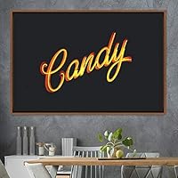 Framed Canvas Wall Art Illuminated Words 3D Industrial Inspirational Multicolor Neon Pop Art Quotes Typography Urban - 16x24 inches